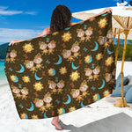 Cute Cartoon Gemini Pattern Print Beach Sarong Wrap