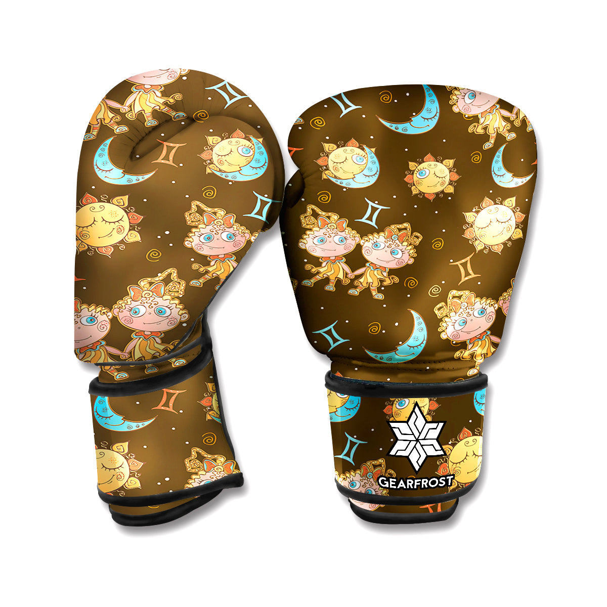 Cute Cartoon Gemini Pattern Print Boxing Gloves