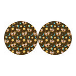 Cute Cartoon Gemini Pattern Print Car Coasters