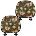 Cute Cartoon Gemini Pattern Print Car Headrest Covers