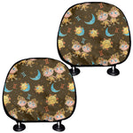 Cute Cartoon Gemini Pattern Print Car Headrest Covers