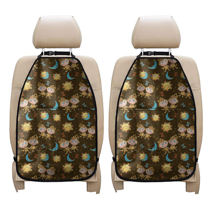 Cute Cartoon Gemini Pattern Print Car Seat Organizers