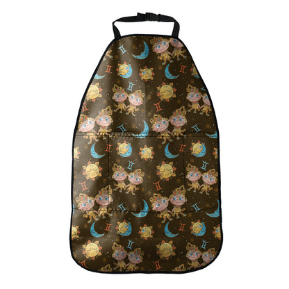 Cute Cartoon Gemini Pattern Print Car Seat Organizers