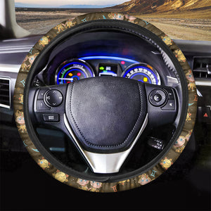 Cute Cartoon Gemini Pattern Print Car Steering Wheel Cover