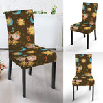 Cute Cartoon Gemini Pattern Print Dining Chair Slipcover