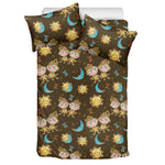 Cute Cartoon Gemini Pattern Print Duvet Cover Bedding Set