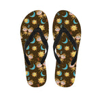 Cute Cartoon Gemini Pattern Print Flip Flops