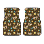 Cute Cartoon Gemini Pattern Print Front Car Floor Mats