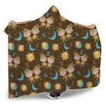Cute Cartoon Gemini Pattern Print Hooded Blanket