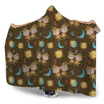 Cute Cartoon Gemini Pattern Print Hooded Blanket