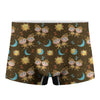 Cute Cartoon Gemini Pattern Print Men's Boxer Briefs