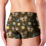 Cute Cartoon Gemini Pattern Print Men's Boxer Briefs