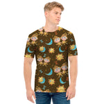 Cute Cartoon Gemini Pattern Print Men's T-Shirt