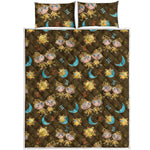 Cute Cartoon Gemini Pattern Print Quilt Bed Set