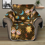 Cute Cartoon Gemini Pattern Print Recliner Protector