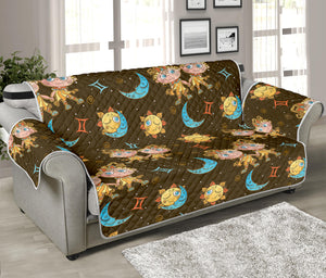 Cute Cartoon Gemini Pattern Print Sofa Protector