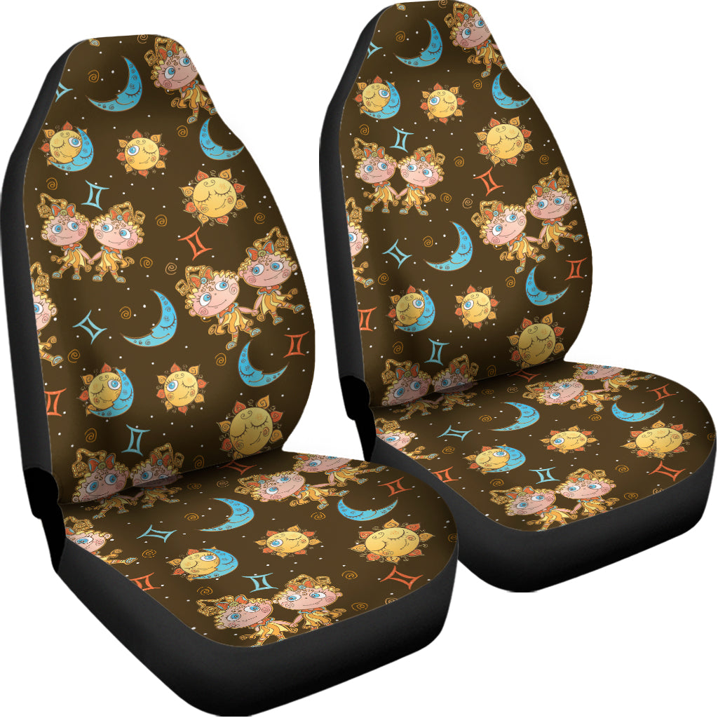 Cute Cartoon Gemini Pattern Print Universal Fit Car Seat Covers