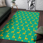Cute Cartoon Giraffe Pattern Print Area Rug GearFrost