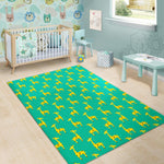Cute Cartoon Giraffe Pattern Print Area Rug GearFrost
