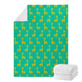 Cute Cartoon Giraffe Pattern Print Blanket