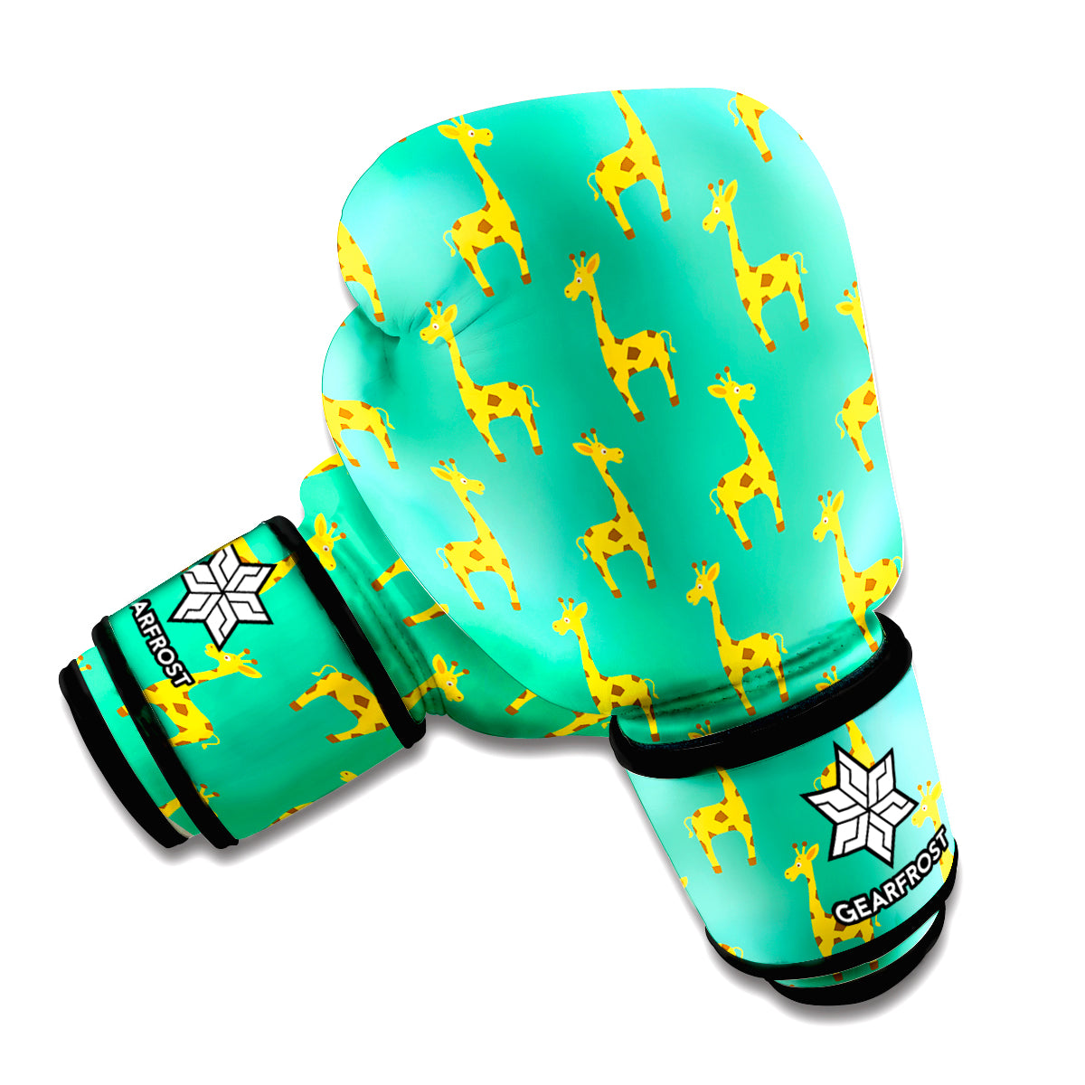 Cute Cartoon Giraffe Pattern Print Boxing Gloves