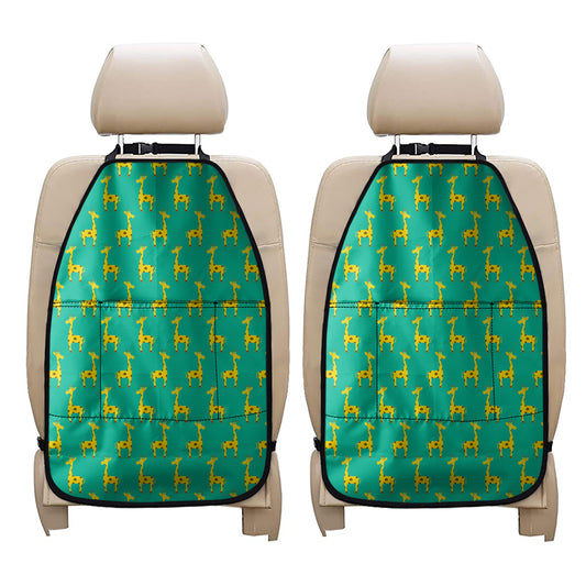 Cute Cartoon Giraffe Pattern Print Car Seat Organizers