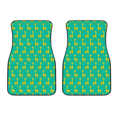 Cute Cartoon Giraffe Pattern Print Front Car Floor Mats
