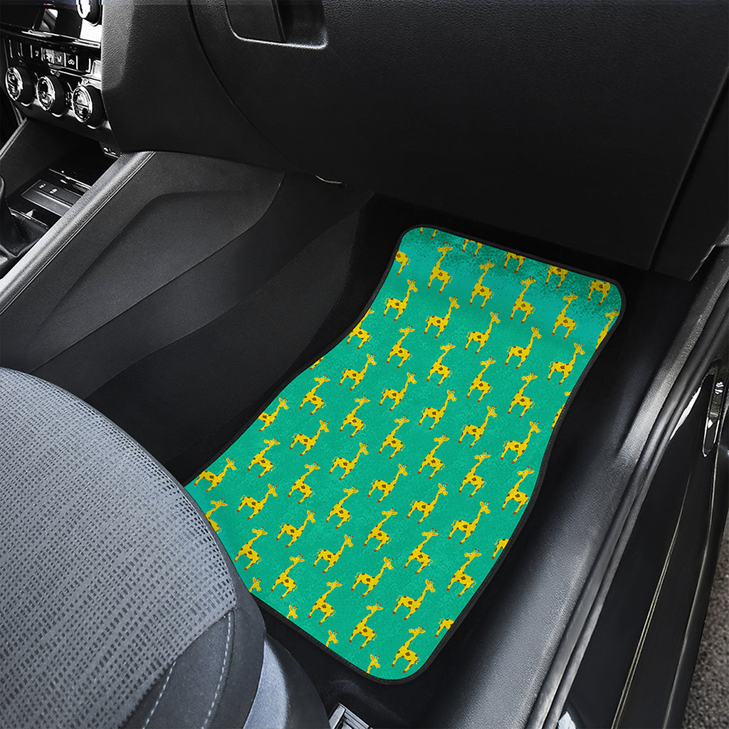 Cute Cartoon Giraffe Pattern Print Front Car Floor Mats