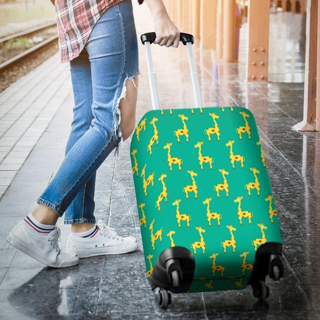 Cute Cartoon Giraffe Pattern Print Luggage Cover GearFrost