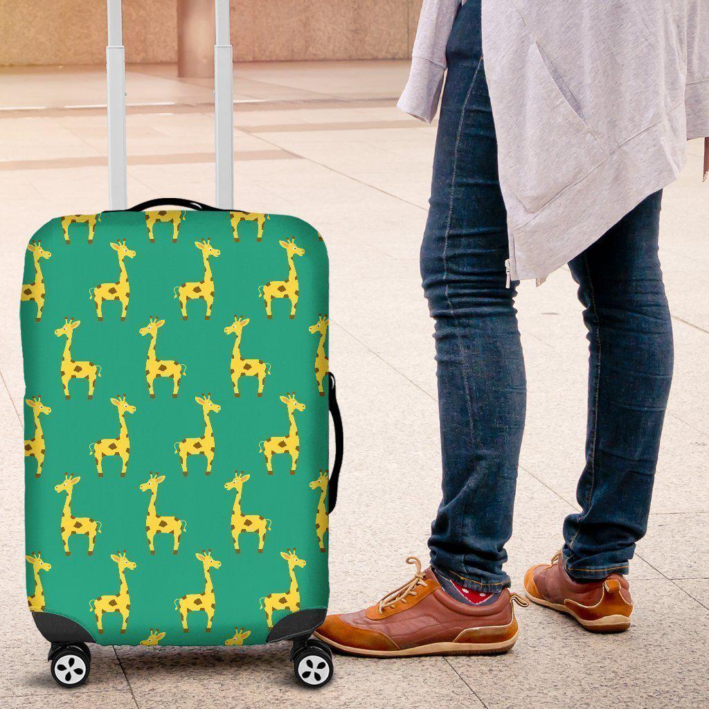 Cute Cartoon Giraffe Pattern Print Luggage Cover GearFrost