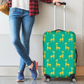 Cute Cartoon Giraffe Pattern Print Luggage Cover
