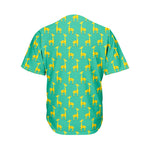 Cute Cartoon Giraffe Pattern Print Men's Baseball Jersey