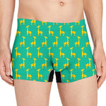 Cute Cartoon Giraffe Pattern Print Men's Boxer Briefs