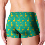 Cute Cartoon Giraffe Pattern Print Men's Boxer Briefs