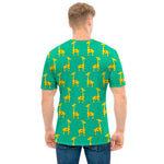Cute Cartoon Giraffe Pattern Print Men's T-Shirt