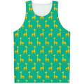 Cute Cartoon Giraffe Pattern Print Men's Tank Top