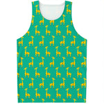 Cute Cartoon Giraffe Pattern Print Men's Tank Top