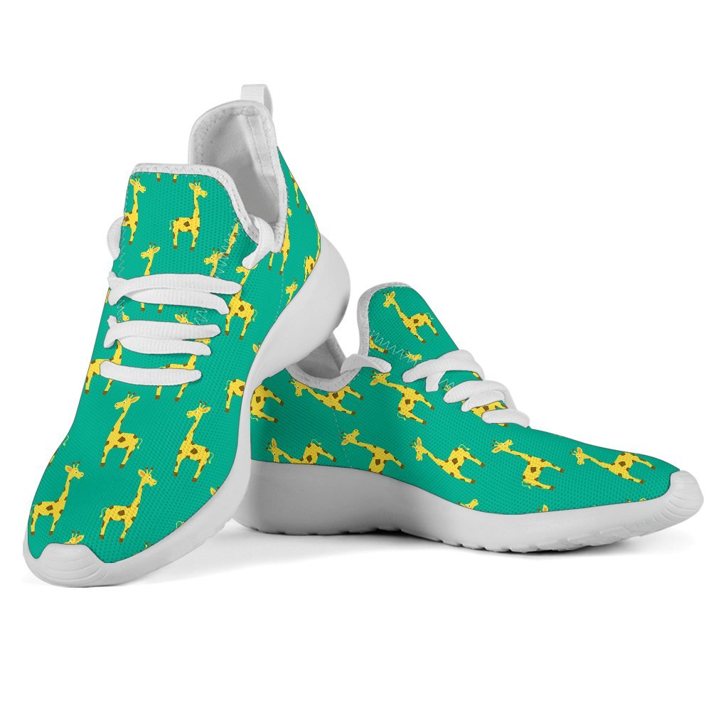 Cute Cartoon Giraffe Pattern Print Mesh Knit Shoes GearFrost