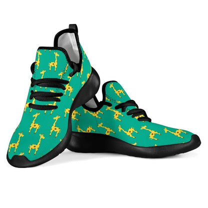 Cute Cartoon Giraffe Pattern Print Mesh Knit Shoes GearFrost