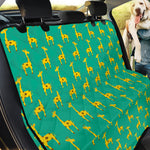Cute Cartoon Giraffe Pattern Print Pet Car Back Seat Cover