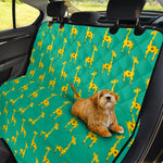 Cute Cartoon Giraffe Pattern Print Pet Car Back Seat Cover