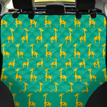 Cute Cartoon Giraffe Pattern Print Pet Car Back Seat Cover