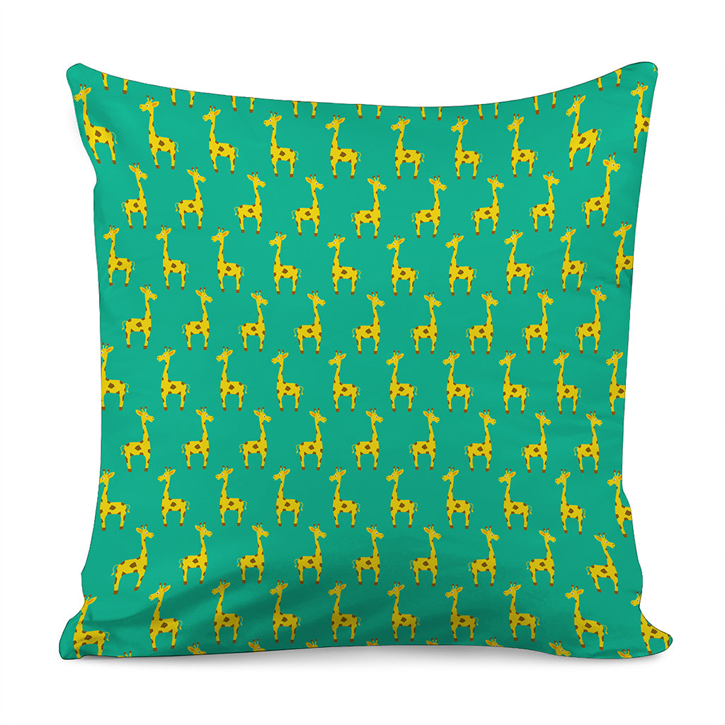 Cute Cartoon Giraffe Pattern Print Pillow Cover