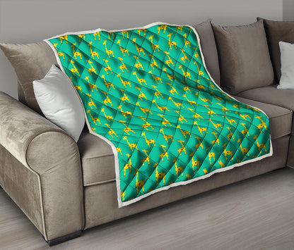 Cute Cartoon Giraffe Pattern Print Quilt