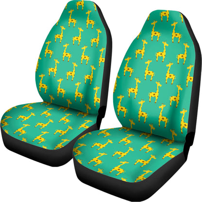 Cute Cartoon Giraffe Pattern Print Universal Fit Car Seat Covers