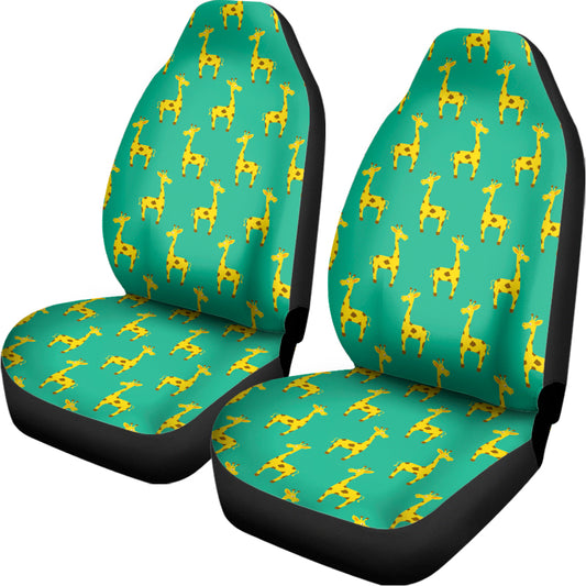 Cute Cartoon Giraffe Pattern Print Universal Fit Car Seat Covers