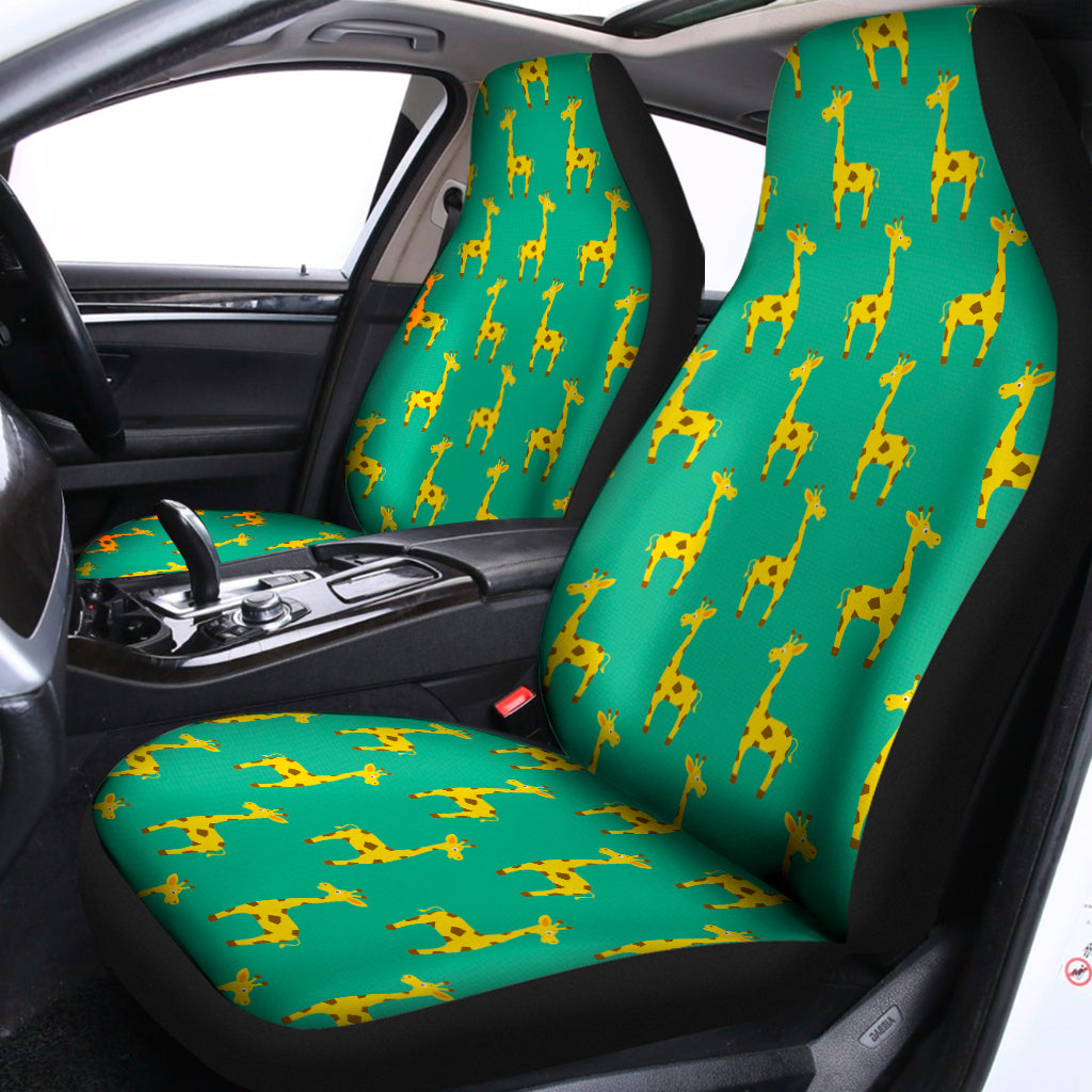 Cute Cartoon Giraffe Pattern Print Universal Fit Car Seat Covers