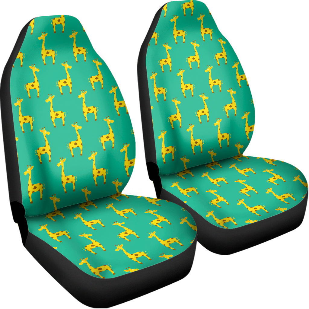 Cute Cartoon Giraffe Pattern Print Universal Fit Car Seat Covers