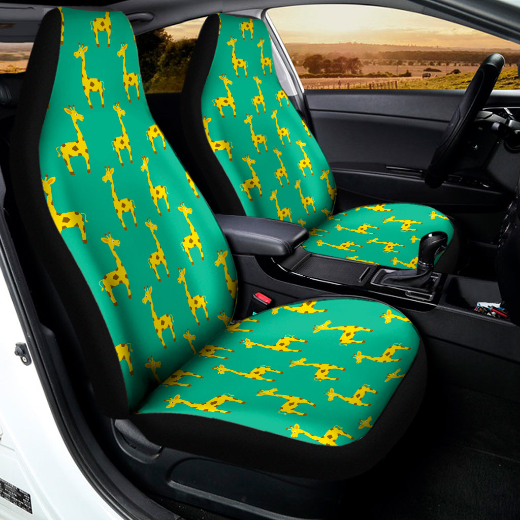 Cute Cartoon Giraffe Pattern Print Universal Fit Car Seat Covers