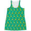 Cute Cartoon Giraffe Pattern Print Women's Racerback Tank Top